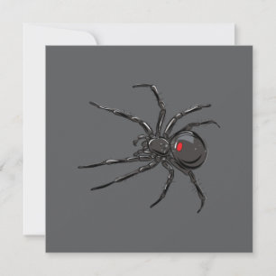 Black Widow Spider Original Drawing Art  Card