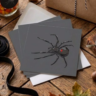 Black Widow Spider Original Drawing Art  Card