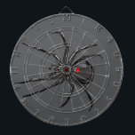 Black Widow Spider Original Drawing Art  Dartboard<br><div class="desc">Dartboard Dart Board dart tossing throwing fun competitive game set and functional wall hanging art decor printed with Black Widow Spider Original Drawing Art hand drawn graphic design artwork illustration by TheFabricSeal print on demand shop at Zazzle.com #ZazzleMade ©️Original. https://www.zazzle.com/store/thefabricseal Celebrate Halloween and Goth any time of the year with...</div>