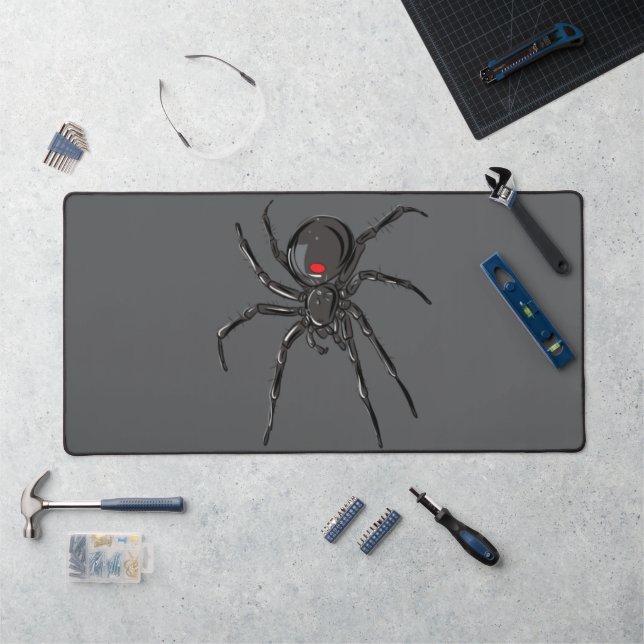 Black Widow Spider Original Drawing Art  Desk Mat (Workstation)