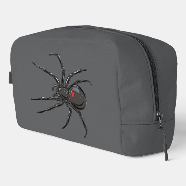 Black Widow Spider Original Drawing Art Dopp Kit (Right Corner)