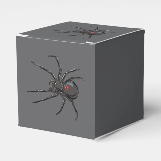 Black Widow Spider Original Drawing Art Favour Box (Front Side)