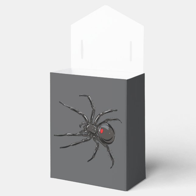 Black Widow Spider Original Drawing Art Favour Box (Opened)