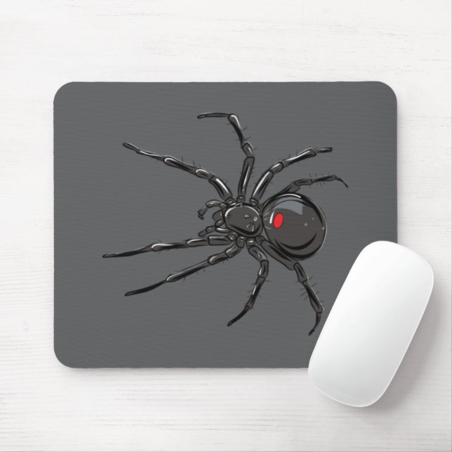 Black Widow Spider Original Drawing Art  Mouse Mat (With Mouse)