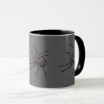 Black Widow Spider Original Drawing Art  Mug<br><div class="desc">Classic Cup Mug coffee tea beverage drinking container printed with Black Widow Spider Original Drawing Art hand drawn graphic design artwork illustration by TheFabricSeal print on demand shop at Zazzle.com #ZazzleMade ©️Original. https://www.zazzle.com/store/thefabricseal Celebrate Halloween and Goth any time of the year with our cool looking black coloured with red marking...</div>