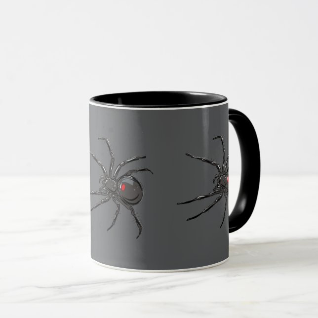 Black Widow Spider Original Drawing Art  Mug (Front Right)