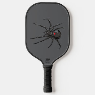 Black Widow Spider Original Drawing Art  Pickleball Paddle