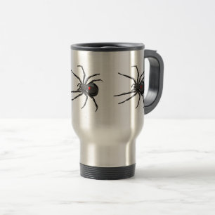 Black Widow Spider Original Drawing Art  Travel Mug
