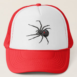 Black Widow Spider Original Drawing Art Trucker Hat