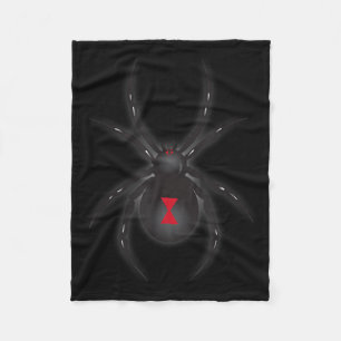Black Widow Spider Shirt Fleece Blanket