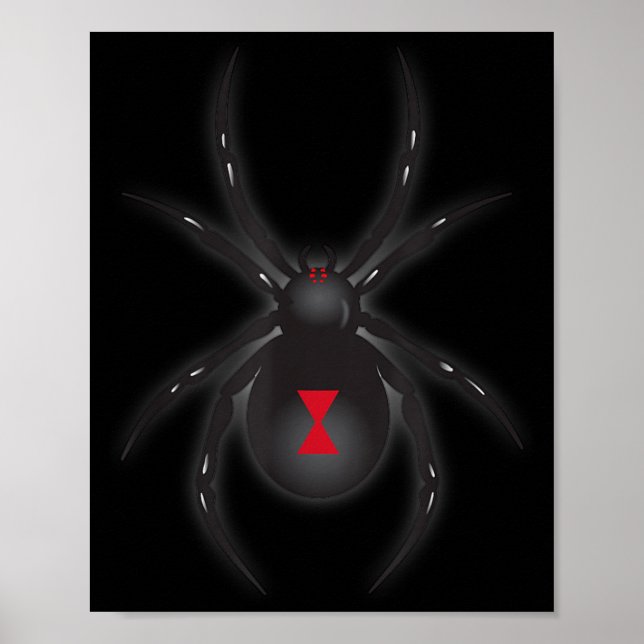 Black Widow Spider Shirt Poster (Front)