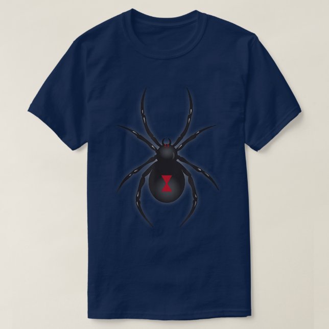 Black Widow Spider  T-Shirt (Design Front)