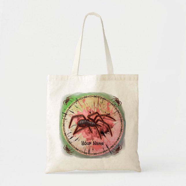 Black Widow Spider Tote Bag (Front)