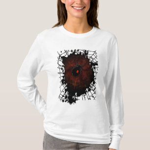Black Widow Spider Web Gothic Dark Edgy Long T-Shirt