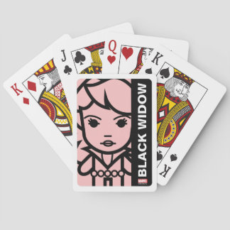 Black Widow Stylised Line Art Playing Cards