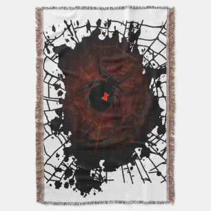 Black Widow Throw Blanket