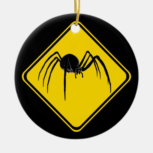 Black Widow Xing! Ceramic Tree Decoration (Front)