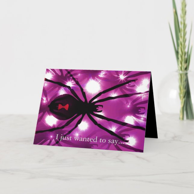 Black Widowed Spider Card (Front)