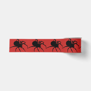Black Widows on Red Halloween Ribbon Grosgrain Ribbon