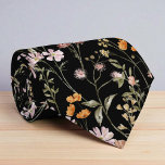 Black Wildflower Garden Flowers Spring Meadow Tie<br><div class="desc">Add a natural touch to your wardrobe with this black wildflower garden neck tie. Featuring a delicate spring meadow floral design,  this stylish accessory is perfect for weddings,  garden events,  or as a thoughtful gift for flower enthusiasts.</div>
