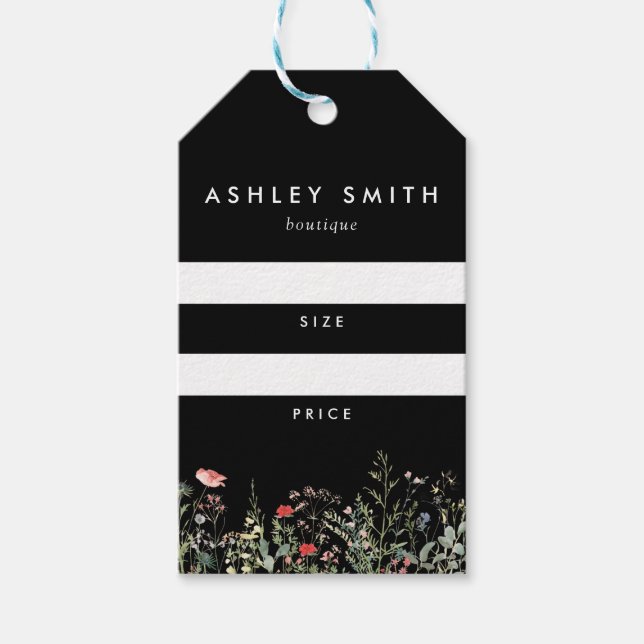 Black Wildflower Meadow Price Tag (Front)