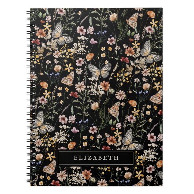 Black Wildflower Notebook (Front)