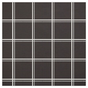 Black Windowpane Plaid Fabric