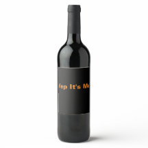Black wine label