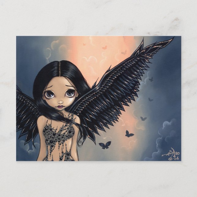 "Black Winged Angel" Postcard (Front)