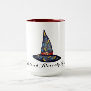 Black Witch Hat,Stars Halloween Mug