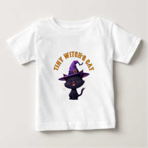 Black Witch Kitten For Halloween Baby Fun 🎃 T-Shirt