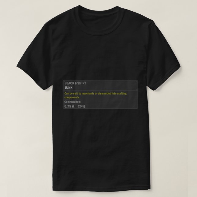 Black Witcher 3 Item T-Shirt (Design Front)