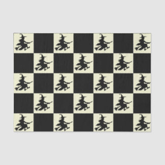 Black Witches Chequered Tissue Paper