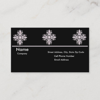 Black with Design Business Cards
