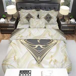 Black with Gold on Champagne Silk Save the Dates Announcement Postcard