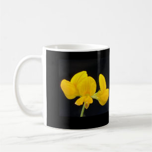 Black With Golden Yellow Lotus Mug