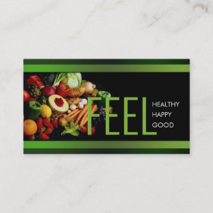 Black With Green Border Healthy Life/ Card