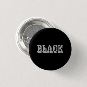 Black With Grey Text On Black Solid Colour  3 Cm Round Badge