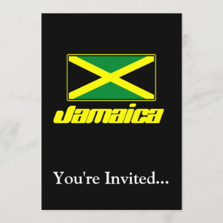Black with Jamaica Flag Invitation