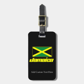 Black with Jamaica Flag Luggage Tag