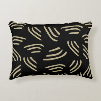 Black With Neutral Flecks Accent Pillow