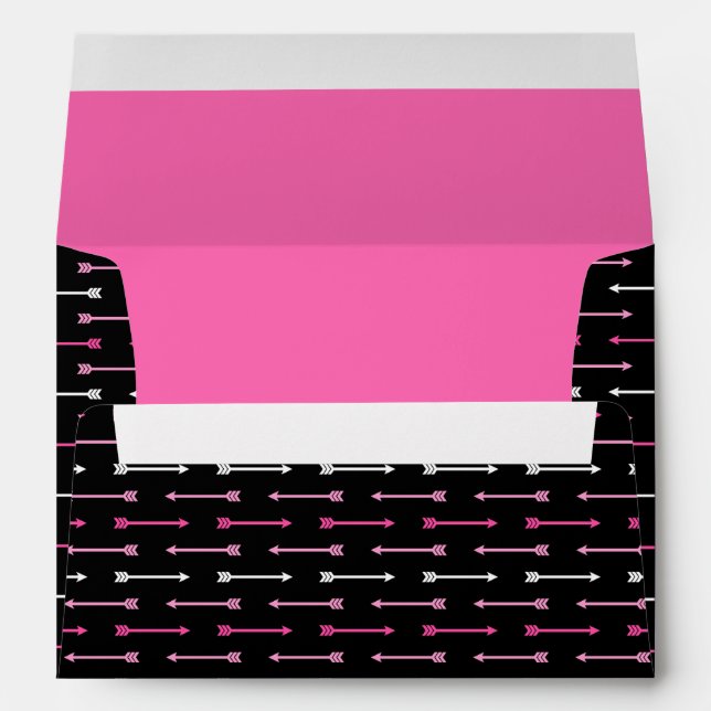 Black with Pink Arrows - Envelope (Back (Bottom))