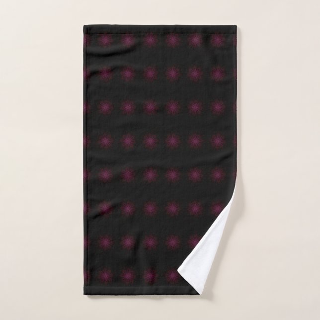 black with pink circles hand towel (Hand Towel)