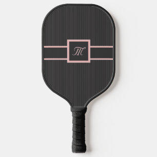 Black with Pink Pinstripes Pickleball Paddle