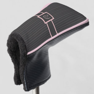 Black with Pink Pinstripes Putter Cover