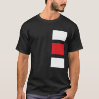Black with Red and White Squares T-Shirt