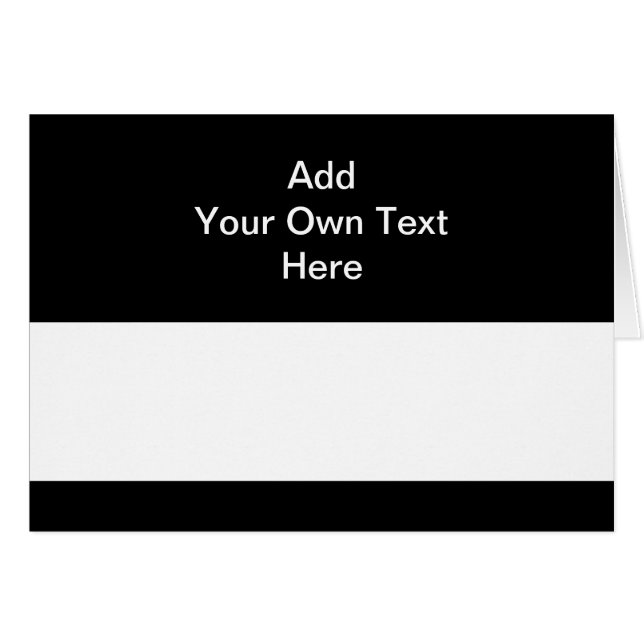 Black with White Area and Custom Text. (Front Horizontal)