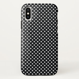 Black with white dots iPhone XS case
