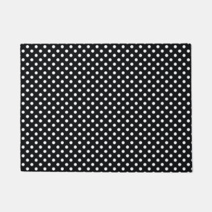 Black with white dots doormat