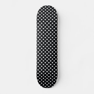 Black with white dots skateboard